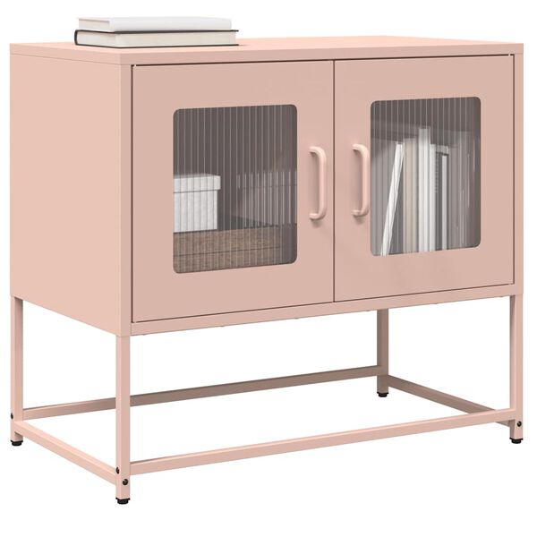 vidaXL TV Cabinet Pink 68x39x60.5 cm Cold-rolled Steel