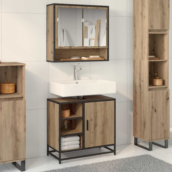 vidaXL Bathroom Cabinet Artisan Oak 65 x 33 x 60 cm Engineered Wood