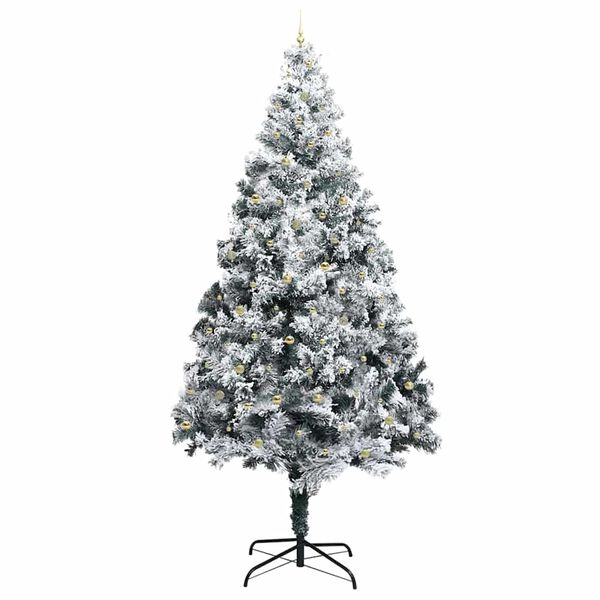 vidaXL Artificial Pre-lit Christmas Tree with Ball Set Green 400 cm