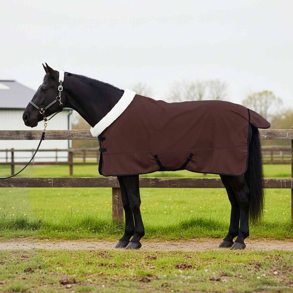 vidaXL Horse Blanket Full Dark Brown 125 cm Polar fleece