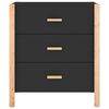 vidaXL Sideboard Black 62x38x70 cm Engineered Wood