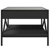 vidaXL Coffee Table with Infinity LED Black 50x50x38 cm