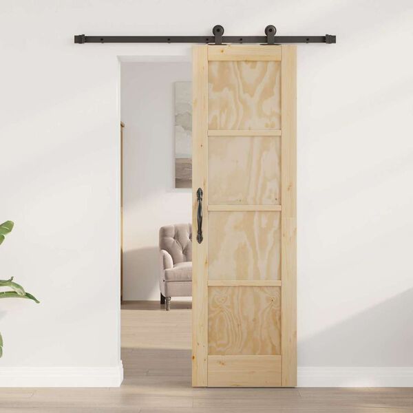 vidaXL Sliding Door ORKDAL Brown 61 x 198.5 cm Solid Pine Wood