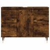vidaXL Bathroom Cabinet Smoked Oak 80x33x60 cm Engineered Wood