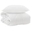 vidaXL All-Season Duvet with Pillow 2 pcs White Microfiber