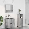 vidaXL Bathroom Furniture Set Wall-mounted with Door 3 pcs Grey Sonoma