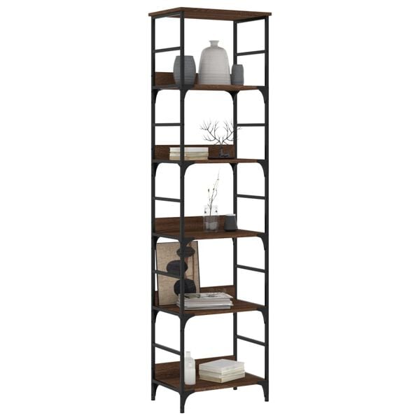 vidaXL Bookshelf Brown Oak 50x33x188.5 cm Engineered Wood