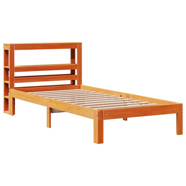 vidaXL Bed Frame without Mattress Wax Brown 90x200 cm Solid Wood Pine