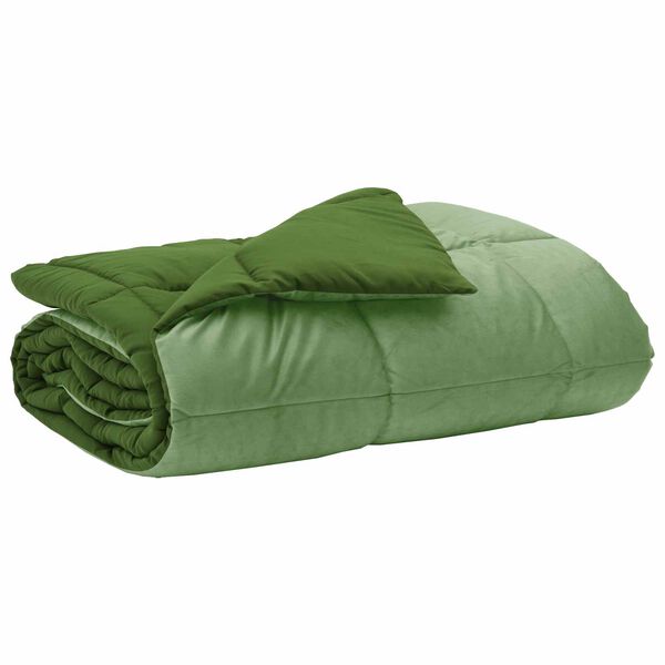 vidaXL Summer Duvet Quilted Green 240 x 260 cm Microfiber