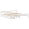 vidaXL Bed frame without Mattress White 200x200 cm Solid Wood Pine