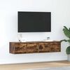 vidaXL TV Cabinets 2 pcs Smoked Oak 60x31x25.5 cm Engineered Wood