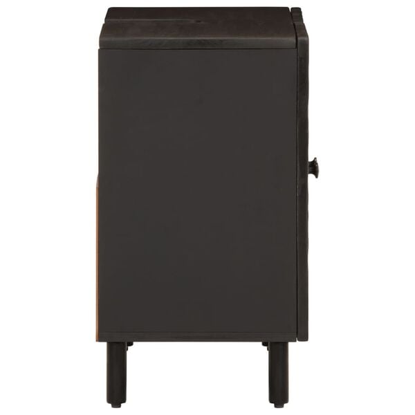 vidaXL Bathroom Sink Cabinet Black 62x33x58 cm Solid Wood Mango