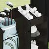 vidaXL Golf Cabinet with Wheel Plain Black Oak 65 x 45 x 98 cm