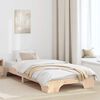 vidaXL Bed Frame Natural 90 x 190 cm Solid Pine Wood