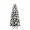 vidaXL Artificial Christmas Tree with 300 LEDs with Stand White 240 cm