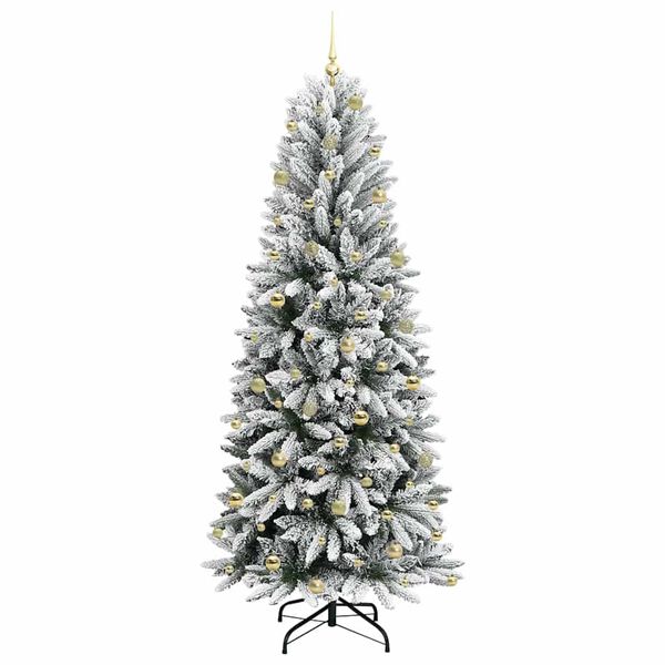 vidaXL Artificial Christmas Tree with 300 LEDs with Stand White 240 cm
