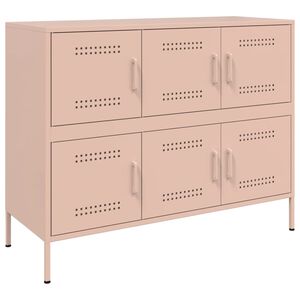 vidaXL Sideboard Pink 100.5x39x79 cm Steel