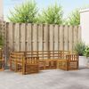vidaXL Sofa Sets 6 pcs Natural Solid Acacia Wood