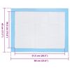 vidaXL Non-woven Fabric Pet Training Pad 50 pcs 60 x 45 cm