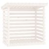 vidaXL Firewood Rack White 108x73x108 cm Solid Wood Pine
