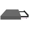 vidaXL Floating Wall Shelves 4 pcs High Gloss Grey 60x23.5x3.8 cm MDF