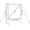 vidaXL Projection Screen with Stands 89 Inch 1:1