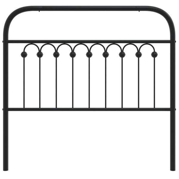 vidaXL Metal Replace Headboard Black 100 cm
