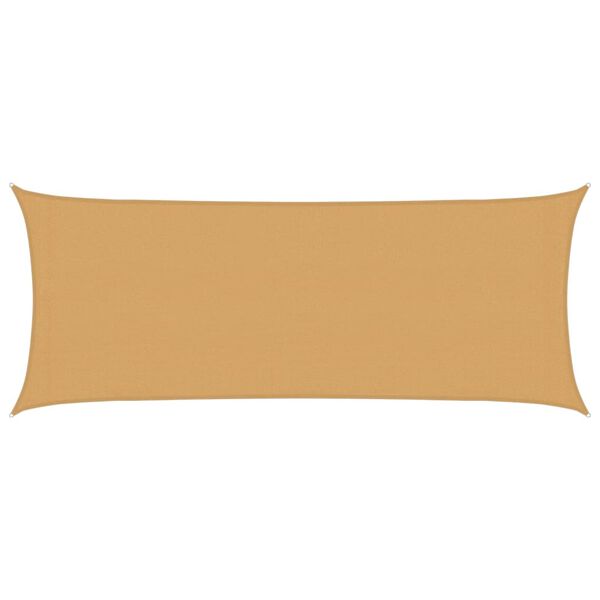 vidaXL Sunshade Sail 160 g/m&sup2; Rectangular Sand 2x4.5 m HDPE