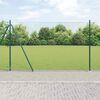vidaXL Fence Post Green 10 x 1.6 m (25 x 25 mm mesh) Steel and PVC