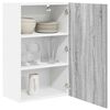 vidaXL Hanging Cabinet with Door Grey Sonoma and White 50 x 31 x 80 cm