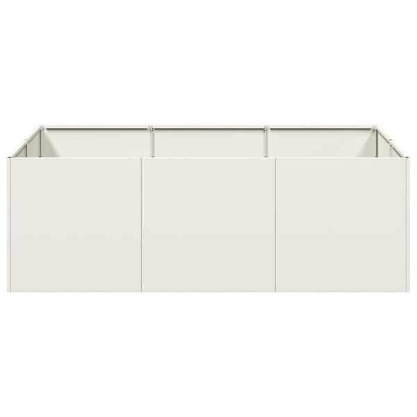 vidaXL Planter White 120x80x40 cm Steel