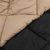 vidaXL Full Year Duvet Black and Taupe 220 x 200 cm Microfiber