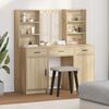 vidaXL Dressing Table Set with Drawer 3 pcs Sonoma Oak Engineered Wood