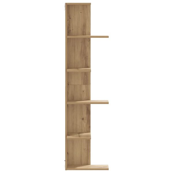 vidaXL Wall Corner Shelf Artisian Oak 36.5x36.5x140 cm Engineered Wood