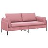 vidaXL 3-Seater Sofa Pink 222 x 81 x 89 cm Velvet