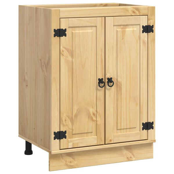 vidaXL Cabinet SKI Honey Brown 60 x 46 x 81.5 cm Solid Pine Wood