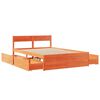 vidaXL Bed Frame without Mattress Wax Brown 120x190 cm Small Double Solid Wood Pine