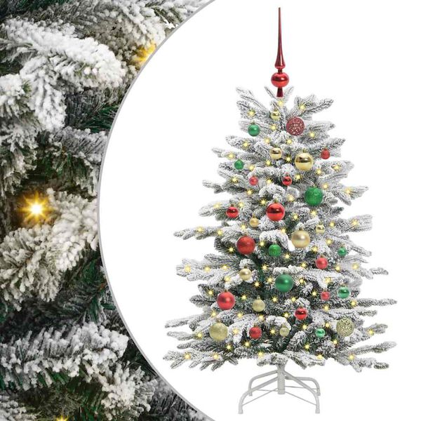 vidaXL Artificial Hinged Christmas Tree White 120 cm PE and PVC