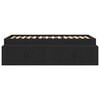 vidaXL Storage Bed Frame Black oak 100 x 200 cm Engineered wood
