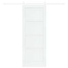 vidaXL Sliding Door ORKDAL White 78 x 202 cm Solid Pine Wood