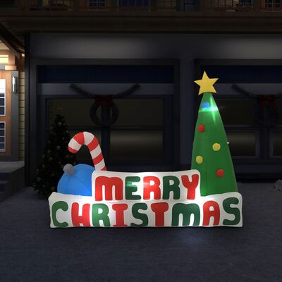 vidaXL Merry Christmas Inflatable Tree LED Decorations 240x188 cm