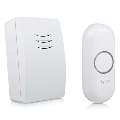 Byron Wireless Portable Doorbell Set White
