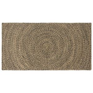 vidaXL Area Rug Natural and Black 100 x 200 cm Jute