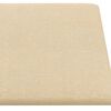 vidaXL Wall Headboard 12 pcs Cream 30 x 15 cm Fabric
