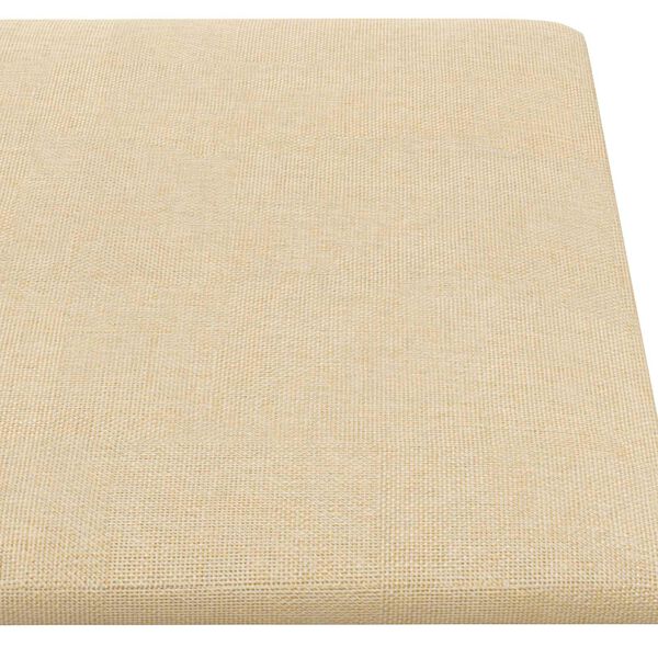 vidaXL Wall Headboard 12 pcs Cream 30 x 15 cm Fabric
