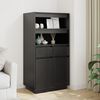 vidaXL Highboard Black 60x40x116.5 cm Solid Wood Pine