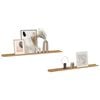 vidaXL Wall Shelf 2 pcs Brown 115 x 9 x 3 cm Engineered Wood