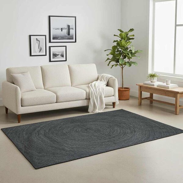 vidaXL Area Rugs Square Dark Grey 200 x 200 cm Jute