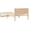 vidaXL Bed Frame with Headboard Natural 90 x 190 cm Solid Pine Wood