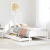 vidaXL Bed Frame without Mattress White 90x190 cm Single Solid Wood Pine